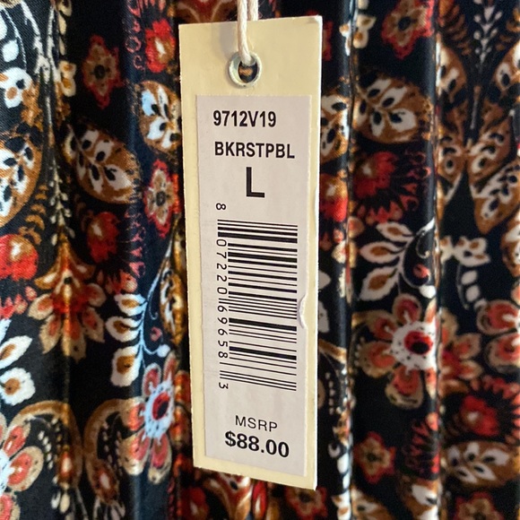 Max Studio | Zoey Pleat Midi Skirt, Sz L, Floral, NWT - Picture 11 of 11